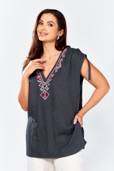 Блуза MALI 625-079 серый - фото 8