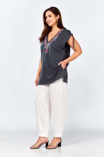 Блуза MALI 625-079 серый - фото 7