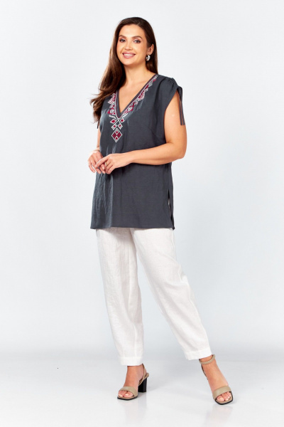 Блуза MALI 625-079 серый - фото 5