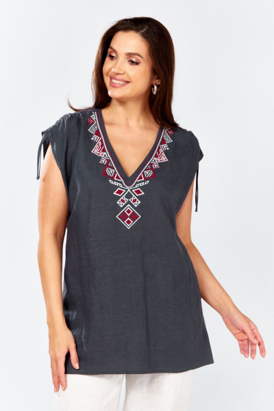 Блуза MALI 625-079 серый - фото 4