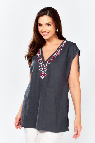 Блуза MALI 625-079 серый - фото 3