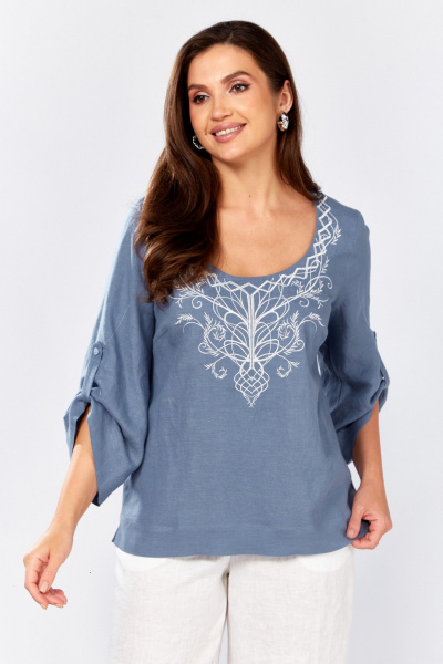 Блуза MALI 625-080 голубой - фото 5