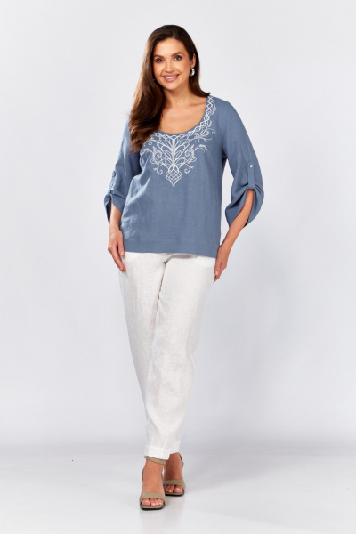 Блуза MALI 625-080 голубой - фото 2