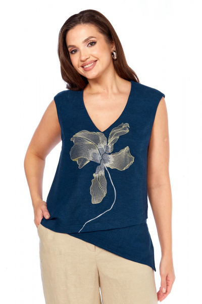 Блуза MALI 625-081 синий - фото 8