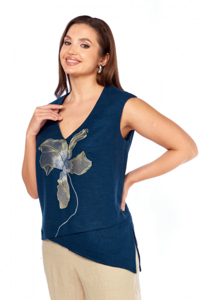 Блуза MALI 625-081 синий - фото 7