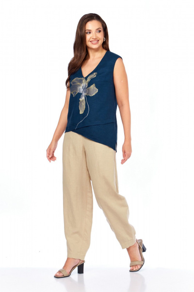 Блуза MALI 625-081 синий - фото 2