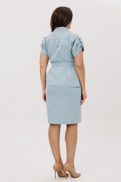 Жакет, юбка Mislana 1216 голубая_ель - фото 6