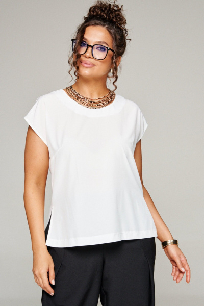 Блуза, брюки, жакет Beautiful&Free 6344 клетка/беж - фото 13