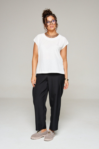 Блуза, брюки, жакет Beautiful&Free 6344 клетка/беж - фото 11