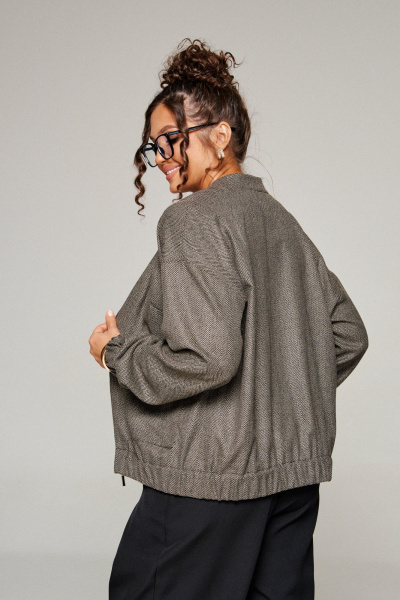 Блуза, брюки, жакет Beautiful&Free 6344 елочка/беж - фото 10