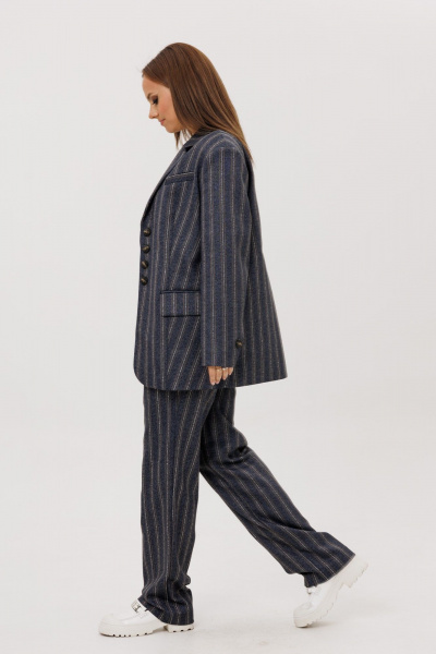 Брюки, жакет Mislana 1249 полоска_голубая - фото 8