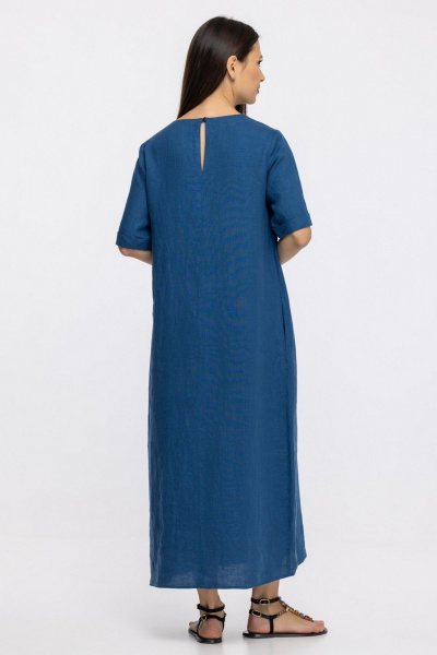 Платье FASHION CENTRE Л-4052 синий - фото 4