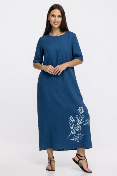 Платье FASHION CENTRE Л-4052 синий - фото 3