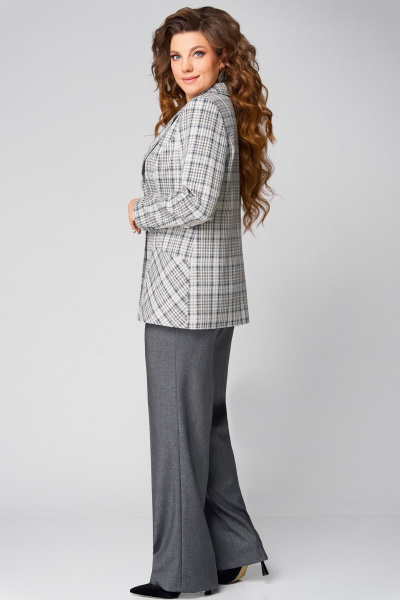 Блуза, брюки, жакет Fita 1487 бежево-серый - фото 8