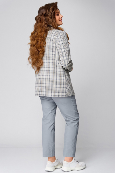 Блуза, брюки, жакет Fita 1488 серо-бежевый - фото 9