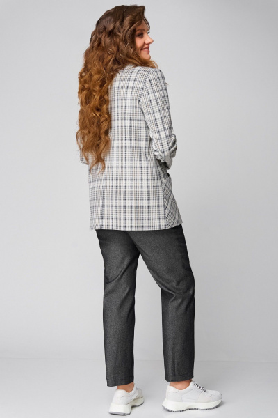 Блуза, брюки, жакет Fita 1489 черно-бежевый - фото 9