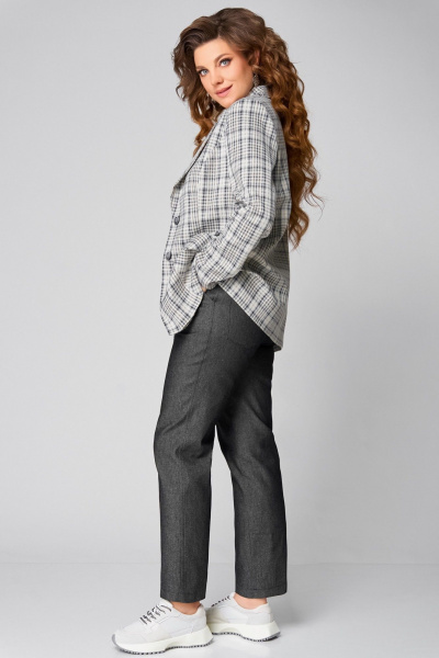 Блуза, брюки, жакет Fita 1489 черно-бежевый - фото 7