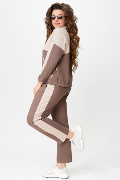 Брюки, джемпер Fita 1863 шоколадно-бежевый - фото 9