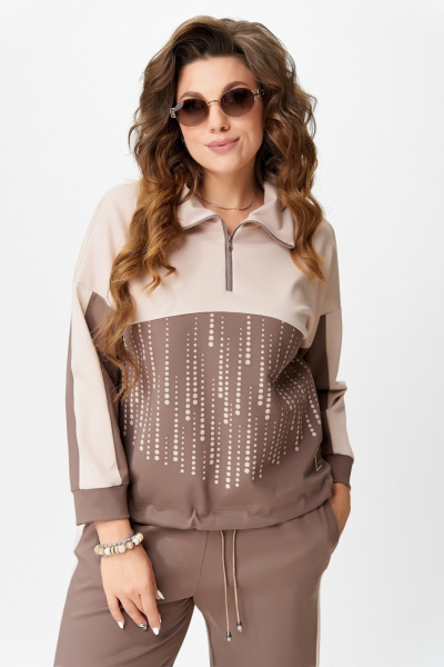 Брюки, джемпер Fita 1863 шоколадно-бежевый - фото 7