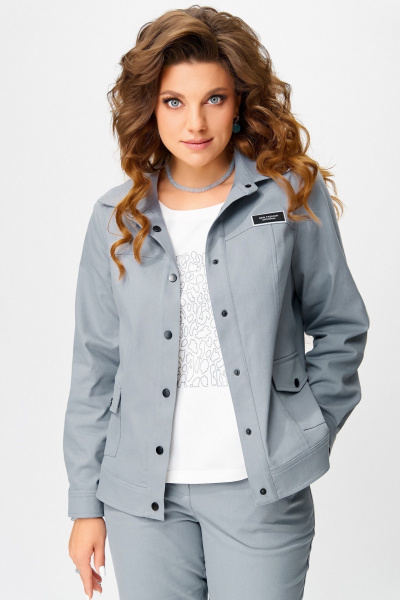 Брюки, бомбер, майка Fita 4015 серо-голубой - фото 4