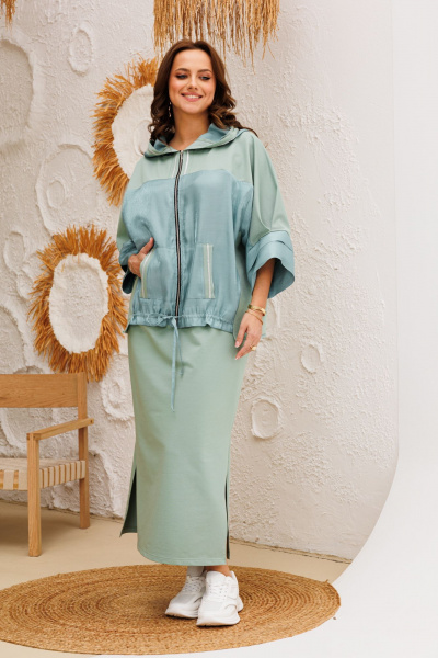 Кофта, юбка Anastasia 1224 мята - фото 1