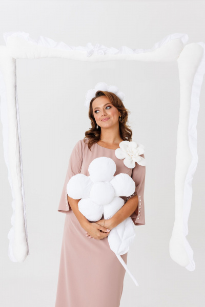 Платье Mubliz 269 бежевый - фото 14