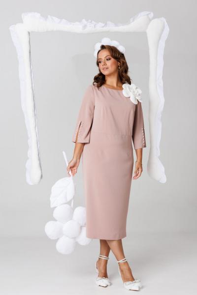 Платье Mubliz 269 бежевый - фото 12
