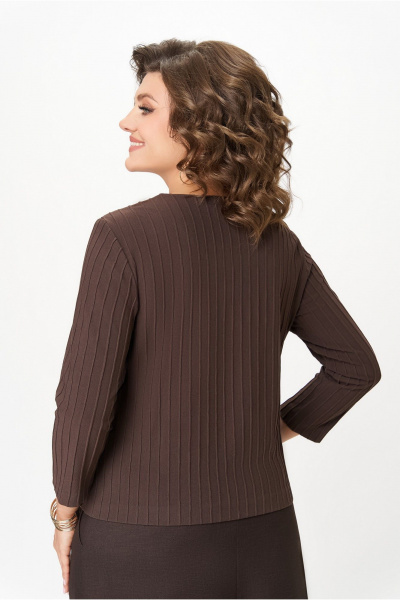 Блуза DaLi 5786 шоколад - фото 4