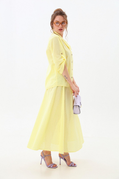 Жакет, юбка NikVa 928-9 лимон - фото 3