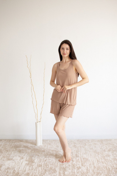 Майка, шорты Купалинка 36400G.158-164 кофейный - фото 1