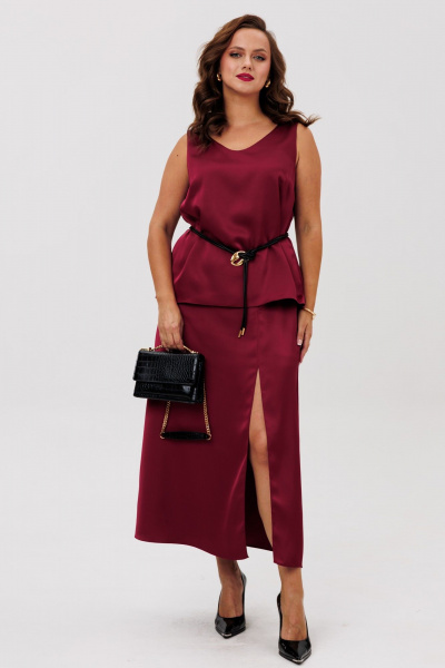 Юбка ANIDEN 126-1 бордо - фото 4