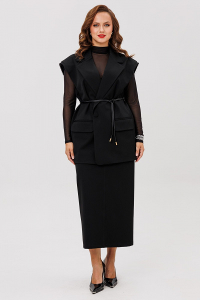 Жилет, юбка ANIDEN 6125-1 черный - фото 6