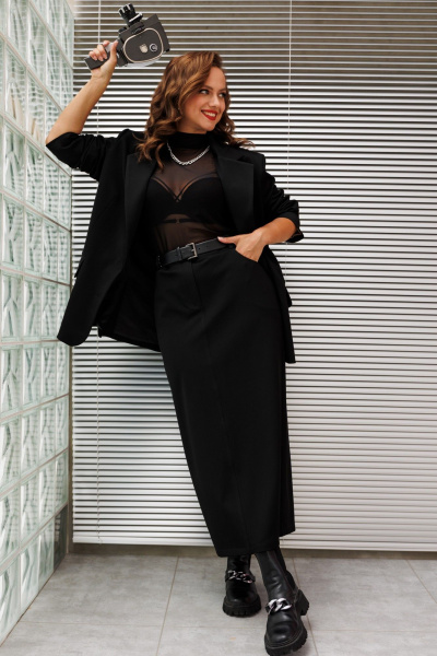 Жакет, юбка ANIDEN 6131-1 черный - фото 20