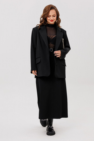 Жакет, юбка ANIDEN 6131-1 черный - фото 16