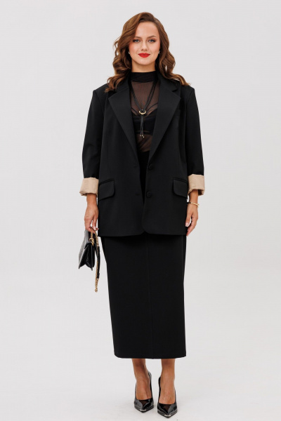 Жакет, юбка ANIDEN 6131-1 черный - фото 2