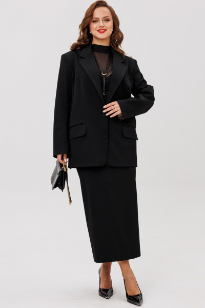 Жакет, юбка ANIDEN 6131-1 черный - фото 7