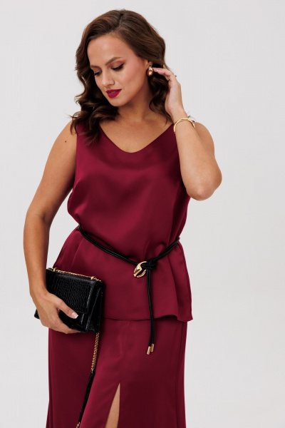 Блуза, юбка ANIDEN 6151-1 бордо - фото 8