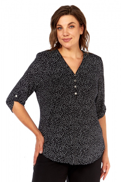 Блуза Abbi 4059 черно-белый - фото 19