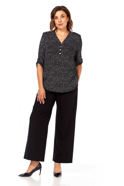 Блуза Abbi 4059 черно-белый - фото 11