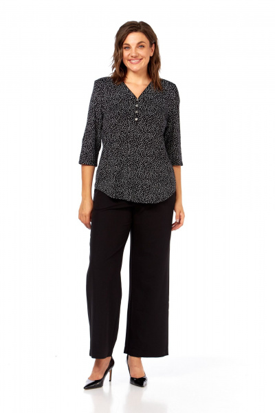 Блуза Abbi 4059 черно-белый - фото 9