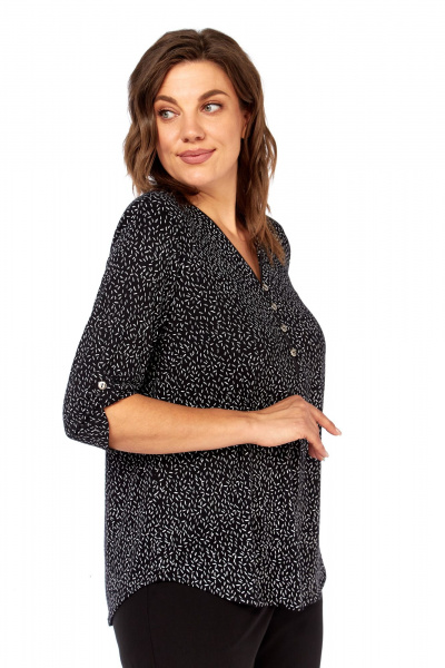Блуза Abbi 4059 черно-белый - фото 2