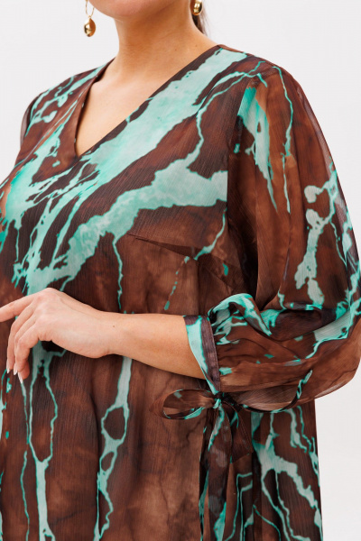 Платье Anelli 1535 мятный_шоколад - фото 10