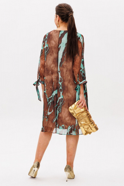 Платье Anelli 1535 мятный_шоколад - фото 9