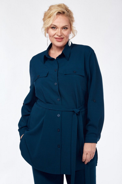 Блуза, брюки СиБон 0321 деним - фото 3