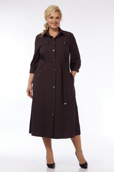 Платье СиБон 0316 темно-серый - фото 2