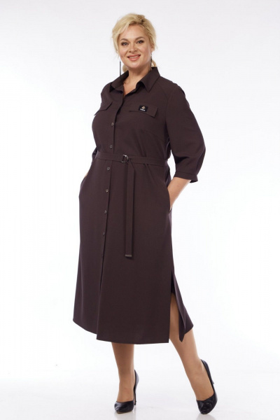 Платье СиБон 0316 темно-серый - фото 1