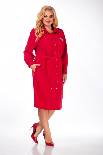 Платье СиБон 0273 красный - фото 1