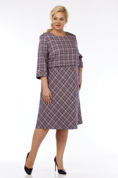 Платье СиБон 0257 крупная_клетка - фото 1