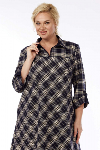 Платье СиБон 0290 светлая_клетка - фото 3