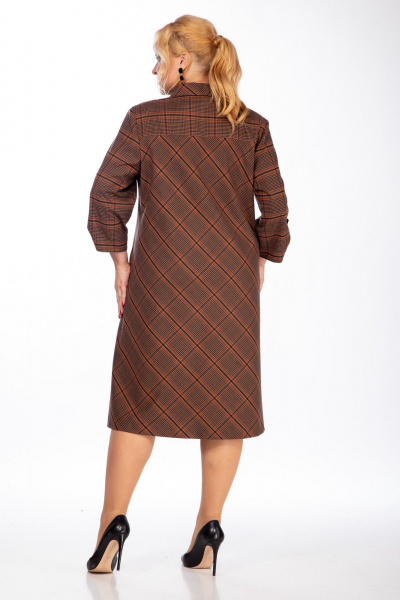 Платье СиБон 0290 темная_клетка - фото 4